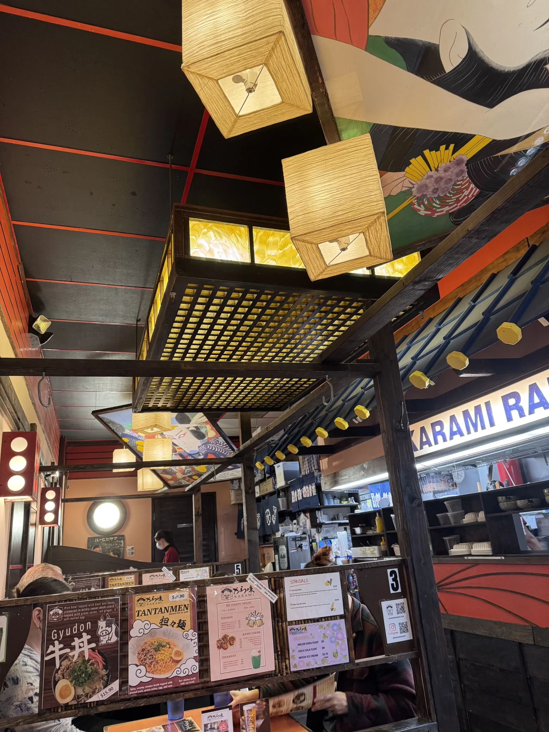 Karami Ramen's beautiful interior