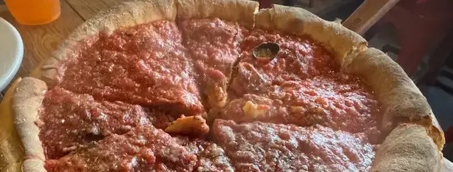 Meat Lovers Chicago Style Pizza at Regents Pizzeria